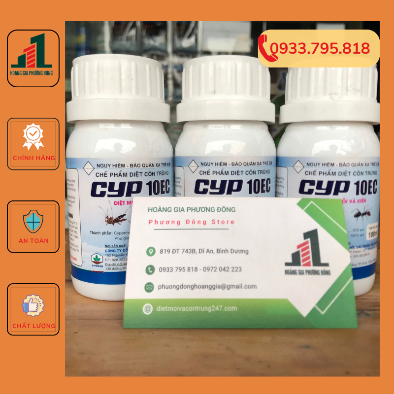 Thuốc diệt muỗi và côn trùng hiệu quả cyp 10ec - chai 100ml