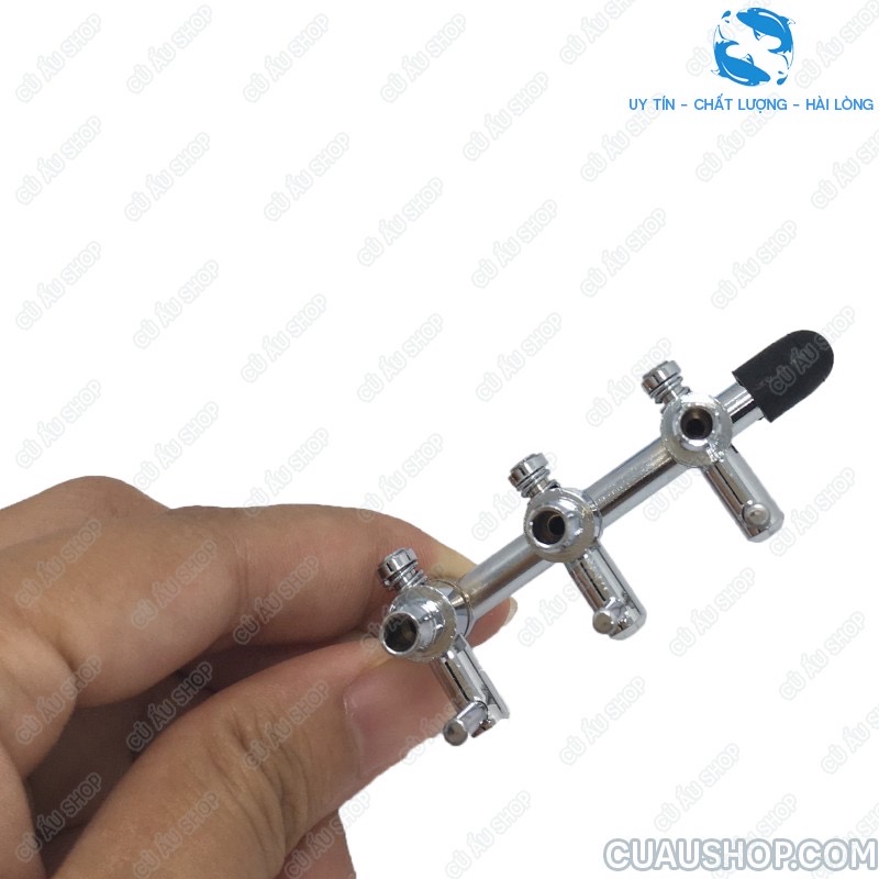 Van Khóa Inox Chia Oxy/Co2 - 3 Vòi