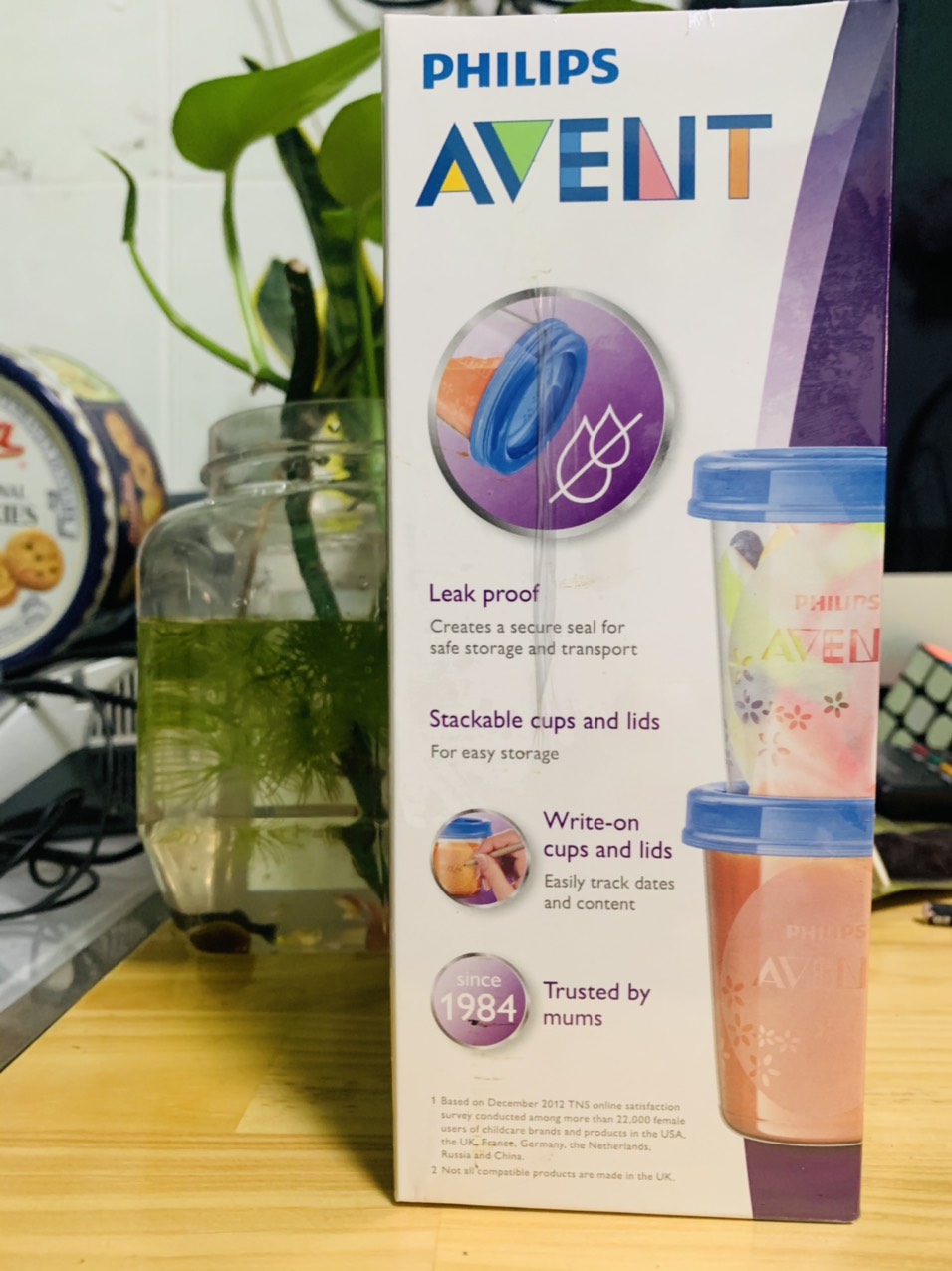 [HCM]Hộp 5 cốc trữ sữa Avent 240ml