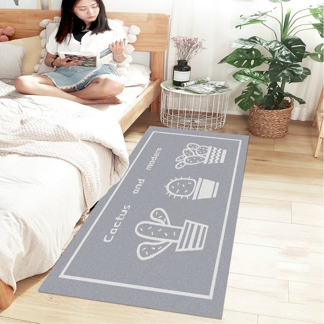 Thảm chân giường thảm trải sàn thảm phòng ngủ thảm trang trí 80cm x2m giao màu ngẫu nhiên