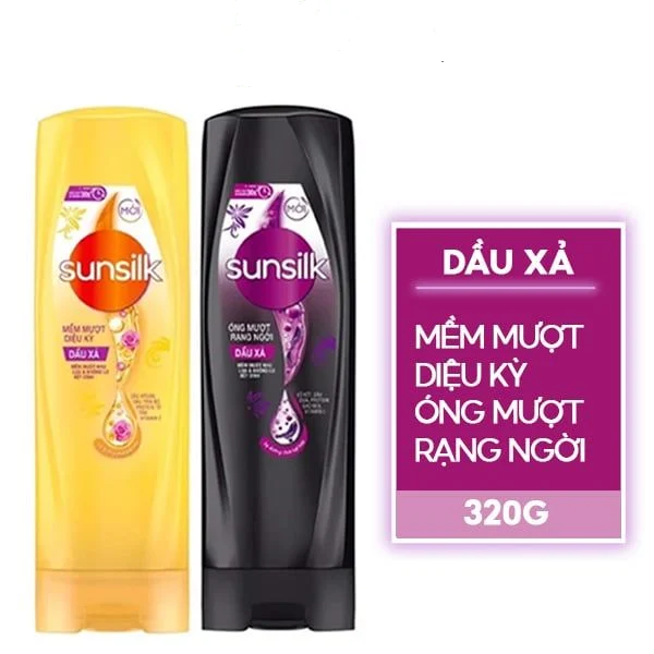 Dầu gội/xả sunsilk bồ kết óng mượt rạng ngời 320g