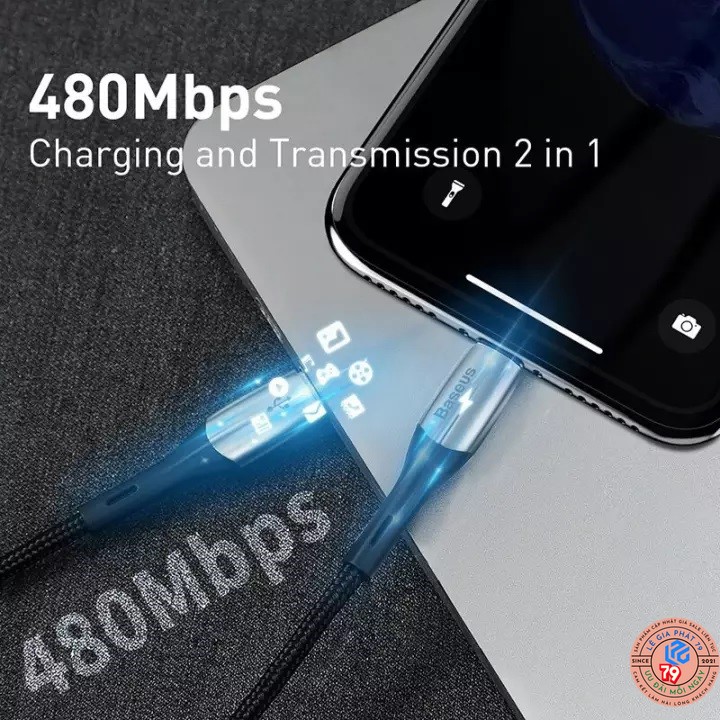 Cáp Sạc Nhanh Type C to Lightning Baseus Horizontal Data PD (20W, Power Delivery Fast Charge, C to iPhone Cable)