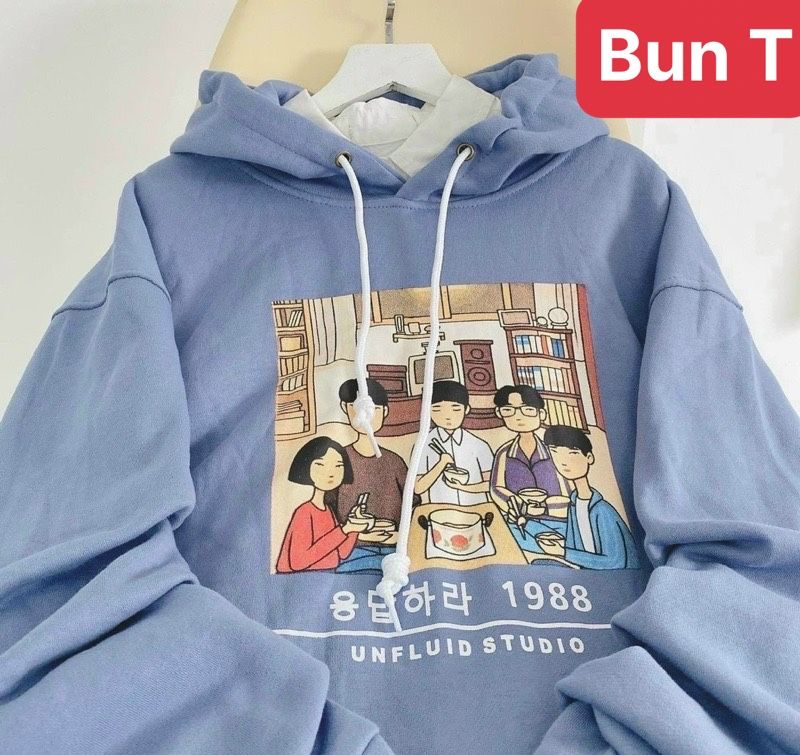 ÁO KHOÁC HOODIE NAM NỮ GIA ĐÌNH HẠNH PHÚC FULL HOUSE 1988 CHẤT NỈ DÀY PHOM FROM RỘNG CHỐNG LẠNH NẮNG, NÓNG ĐÔNG HÈ CAO CẤP HÀN QUỐC- TRANG BUN FASHION