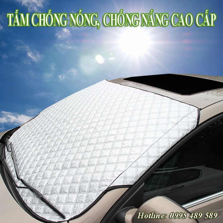 Tấm Che Nắng, Bạt chắn nắng, Miếng chống nắng ngoài kính lái ô tô 3 lớp, Tráng Bạc Cách Nhiệt hiệu Quả Bảo Vệ Xe