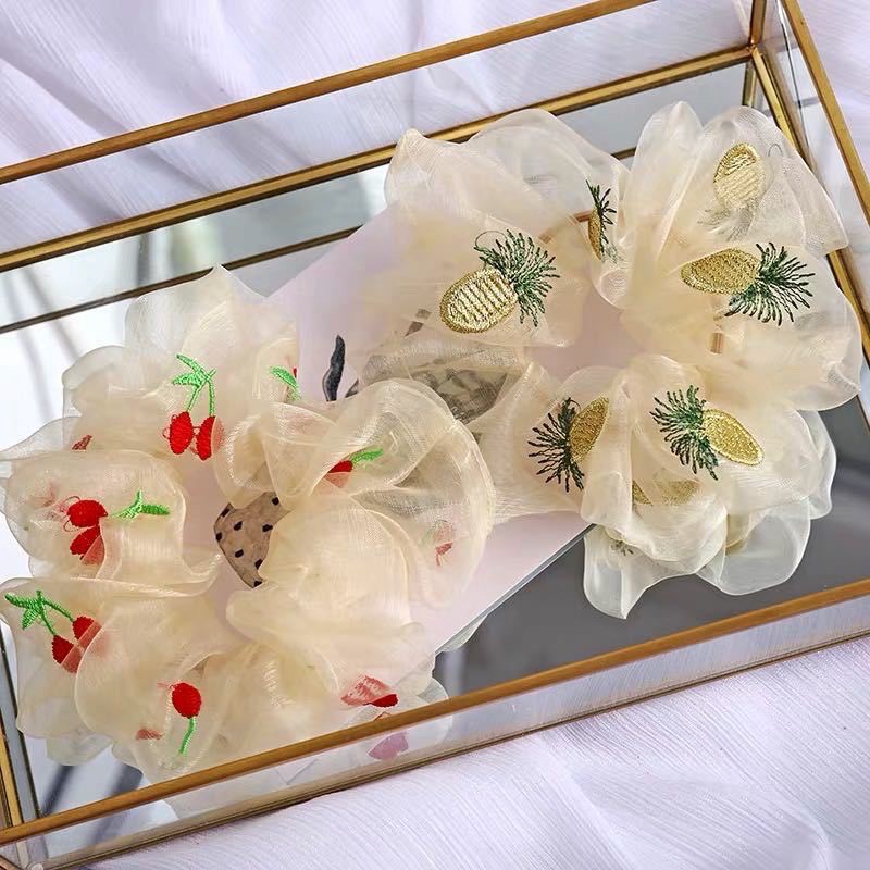 Cột tóc scrunchies - Cột tóc vải nhiều màu