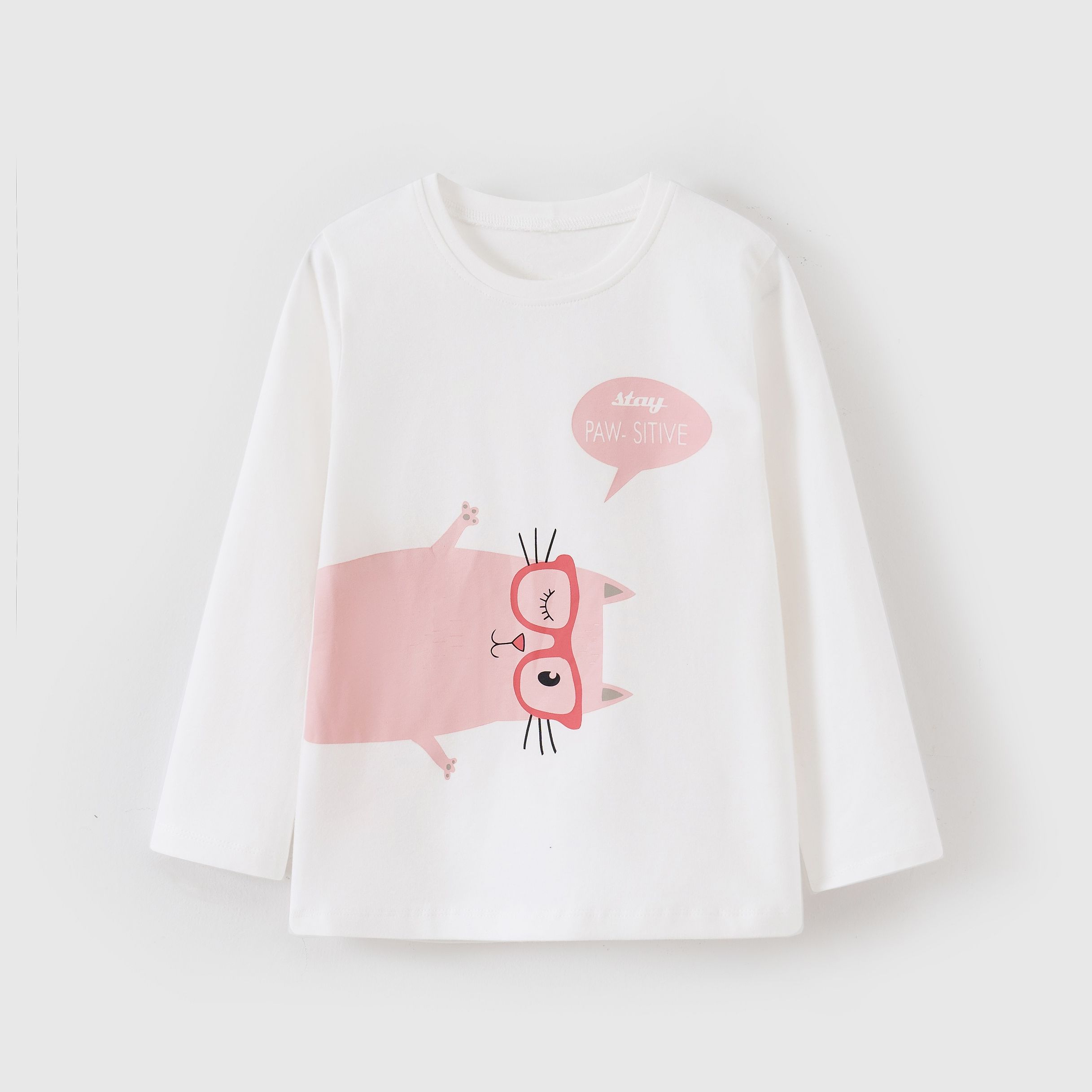 (9-19kg) Áo thun dài tay bé gái cotton mềm Rabity áo dài tay cổ tròn giữ ấm thu đông cho trẻ em 91706
