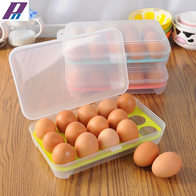 Tủ lạnh trứng 15 ô hộp đựng trứng, hộp khay tủ đông lưu trữ container trường hợp hộp nhựa chống va chạm, đồ dùng nhà bếp