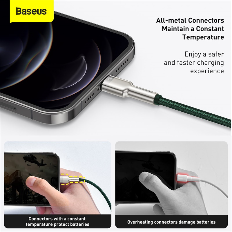Baseus 2.4A Fast Charging USB Cable for iPhone 11 12 Pro Max Xs Xr X  Mrtal Data Cable for iPhone Cable 7 SE 8 Plus Charger for iPad air