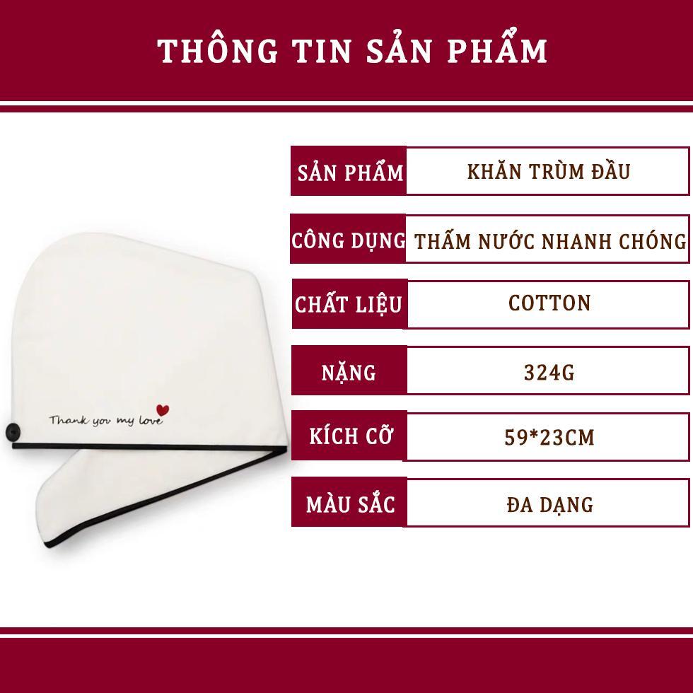 Mũ Khăn Làm Khô Tóc Siêu Tốc Khăn Cuốn Làm Khô Tóc