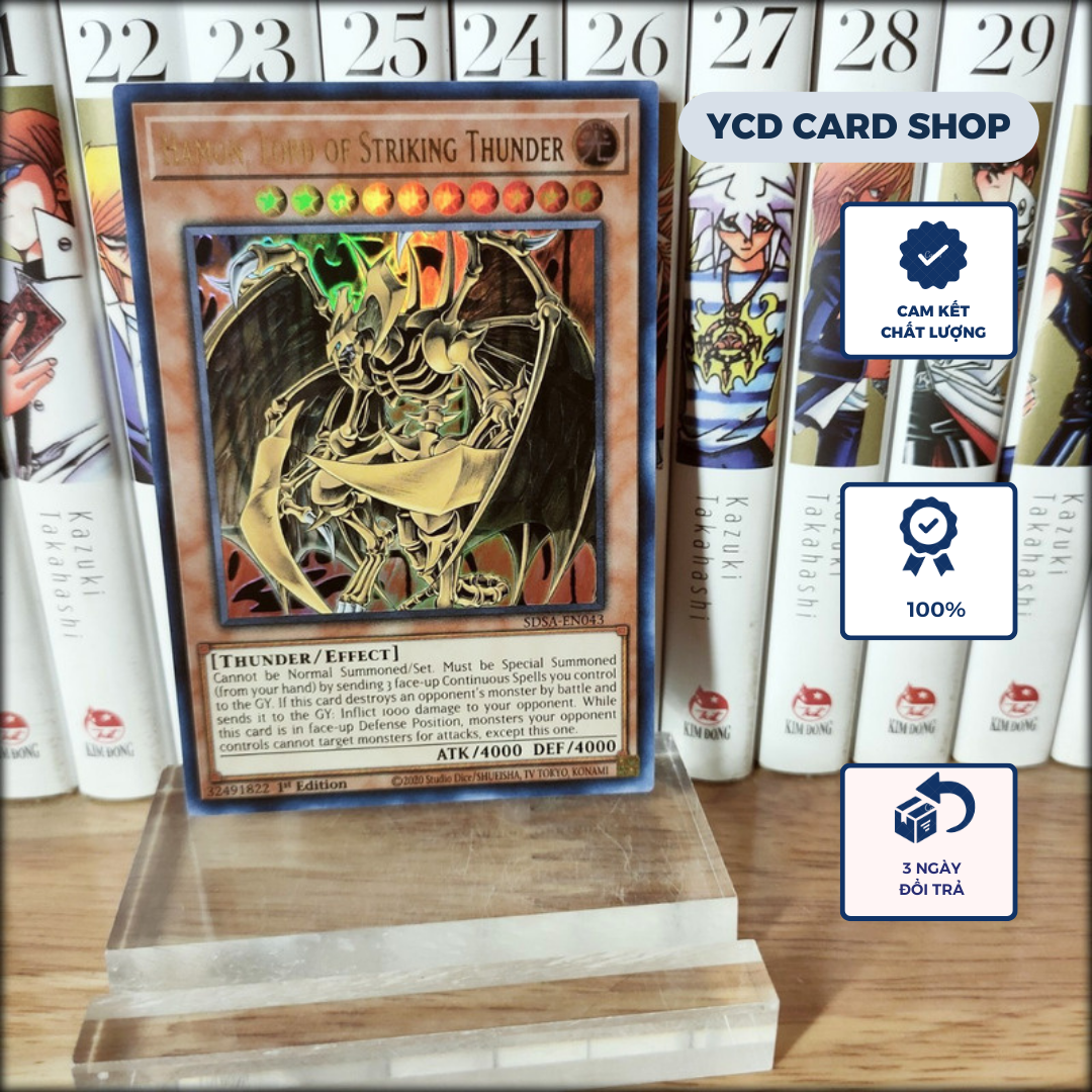 Thẻ bài Yugioh chính hãng Hamon, Lord of Striking Thunder - Ultra Rare