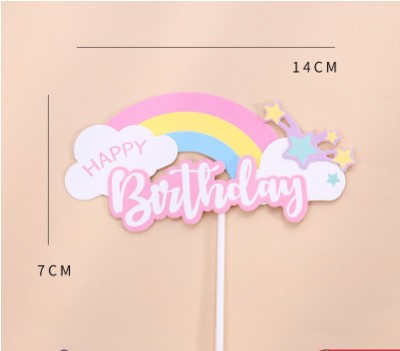 Que Cắm Giấy Trang Trí Bánh Bánh Kem