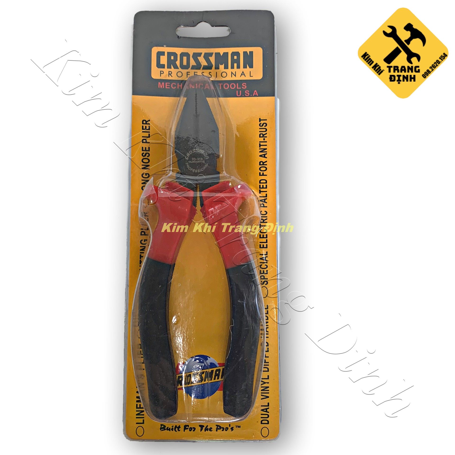 Kìm điện đỏ đen 6 crossman