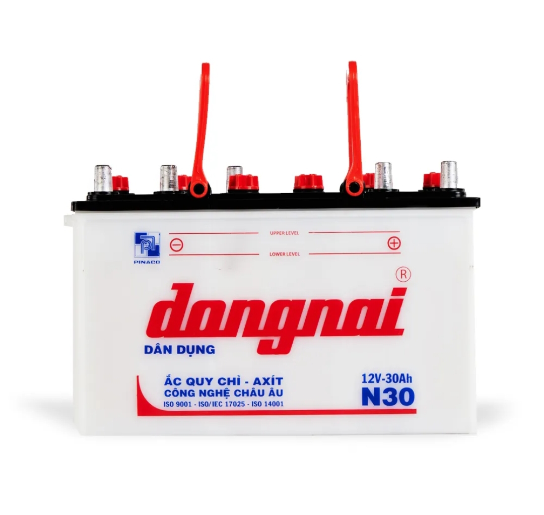Ắc quy Dân dụng Đồng Nai N30 | 12V - 30Ah ( tặng acid châm bình )
