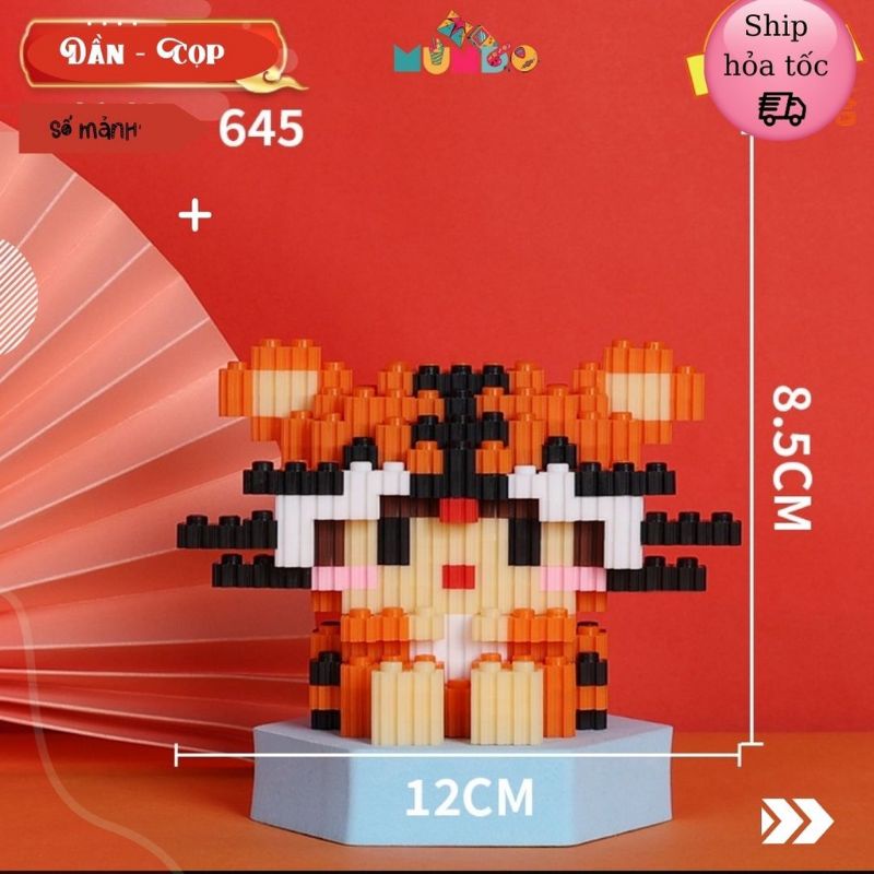 Lego Mô HÌnh Lắp Ráp 3D Mini 12 Con Giáp_BUtmaydep