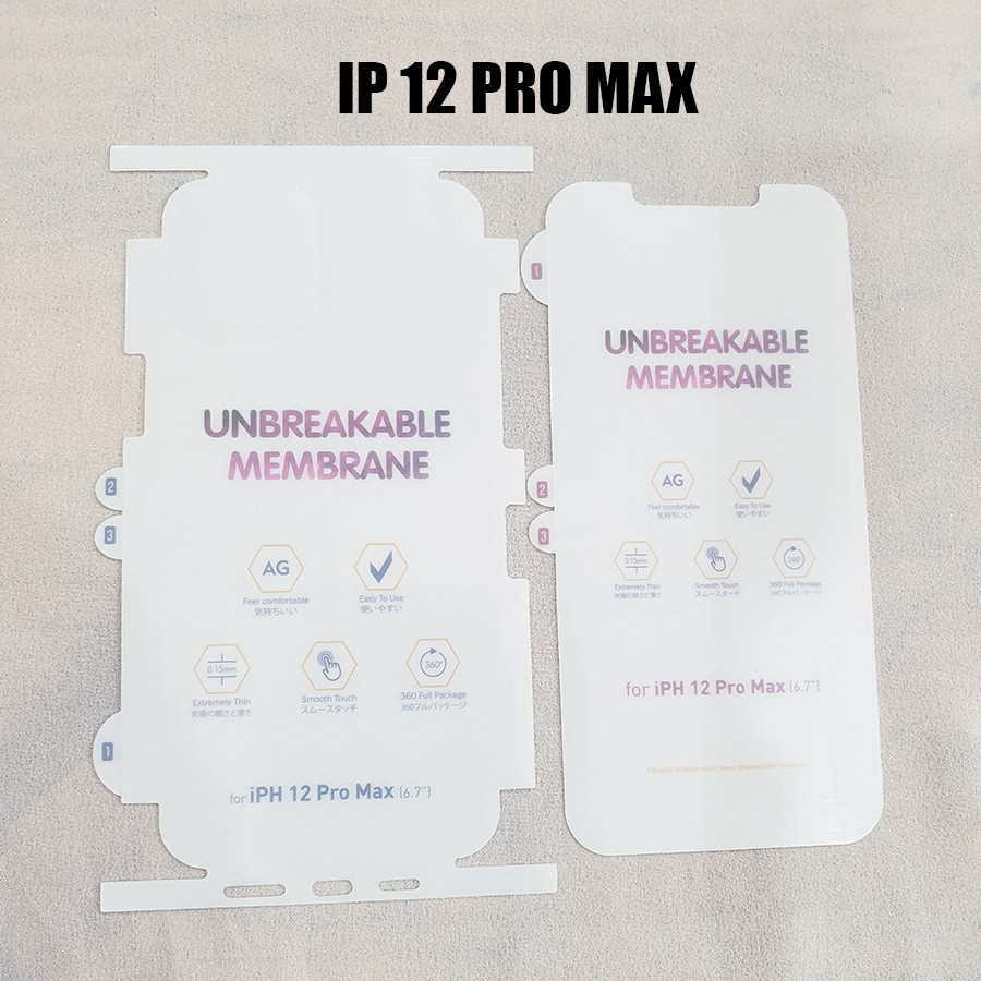 Bộ PPF nhám mờ chống bám vân tay cho Iphone 12 Pro Max