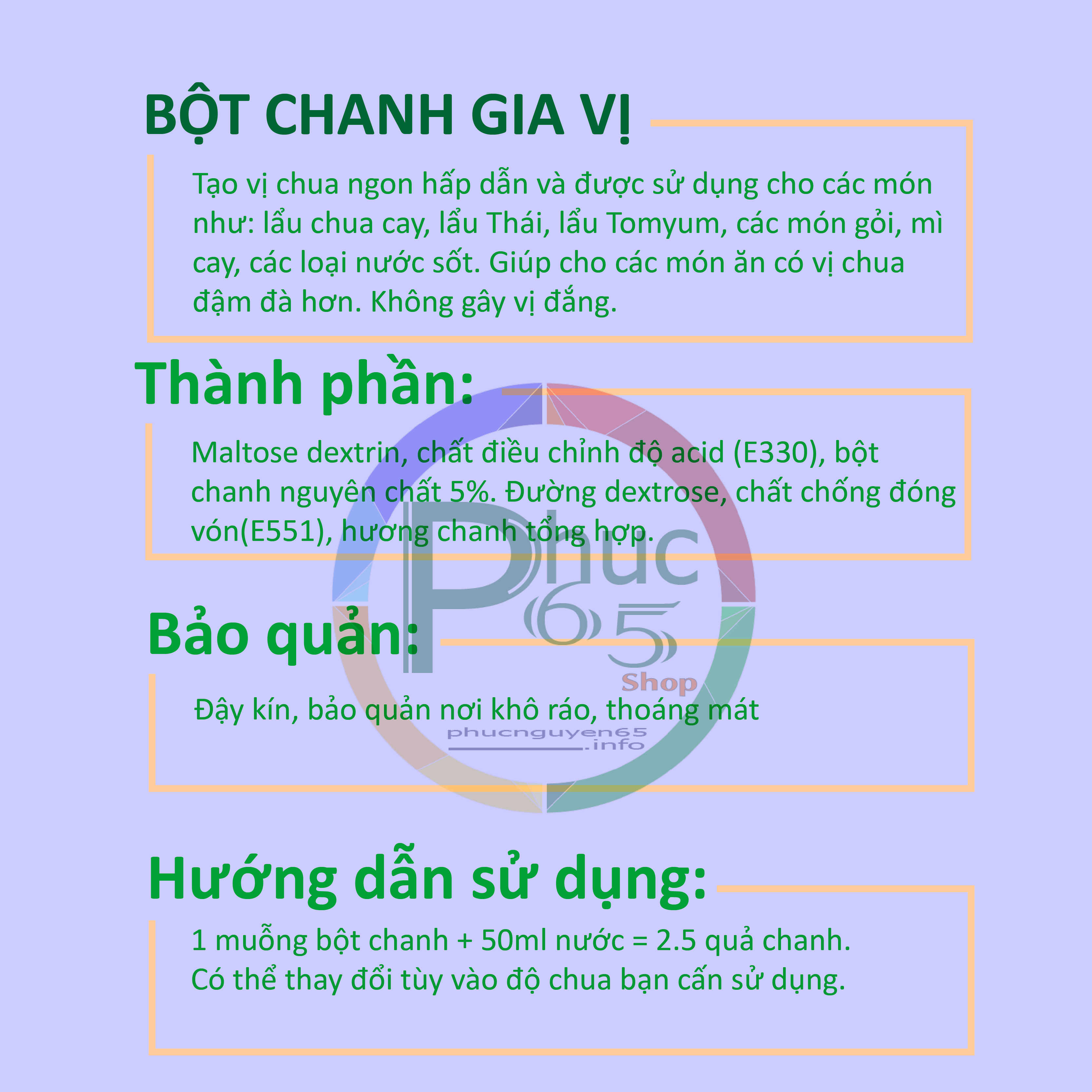 Bột Chanh Chavi (lemon powder)-1KG