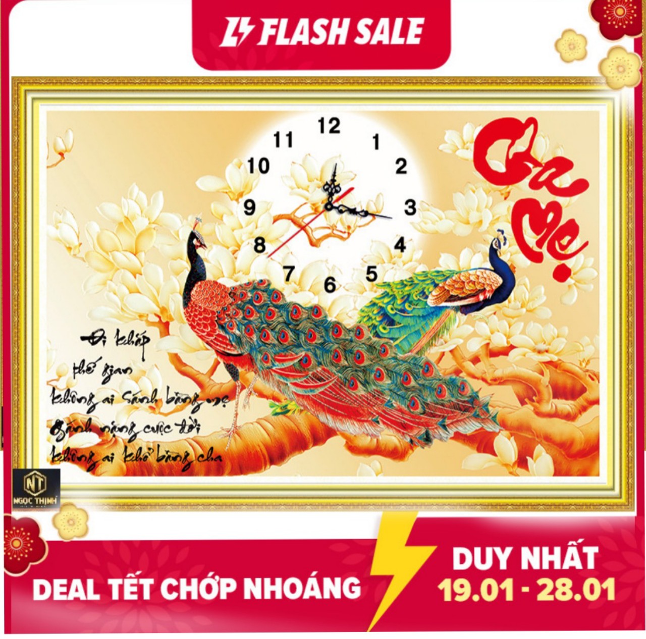 Tranh đính đá đồng hồ Cha Mẹ VS064 KT:66X52cm. Shop cam kết bán hàng đúng mẫu mã sản phẩm đảm bảo chất lượng-uy tín lên hàng đầu.