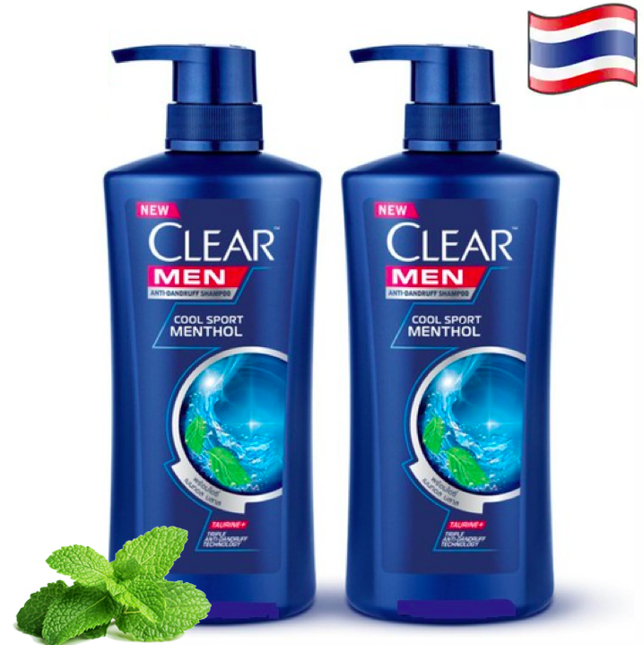 Combo 2 chai dầu gội clear men thái lan sạch gàu hương bạc hà tươi mát