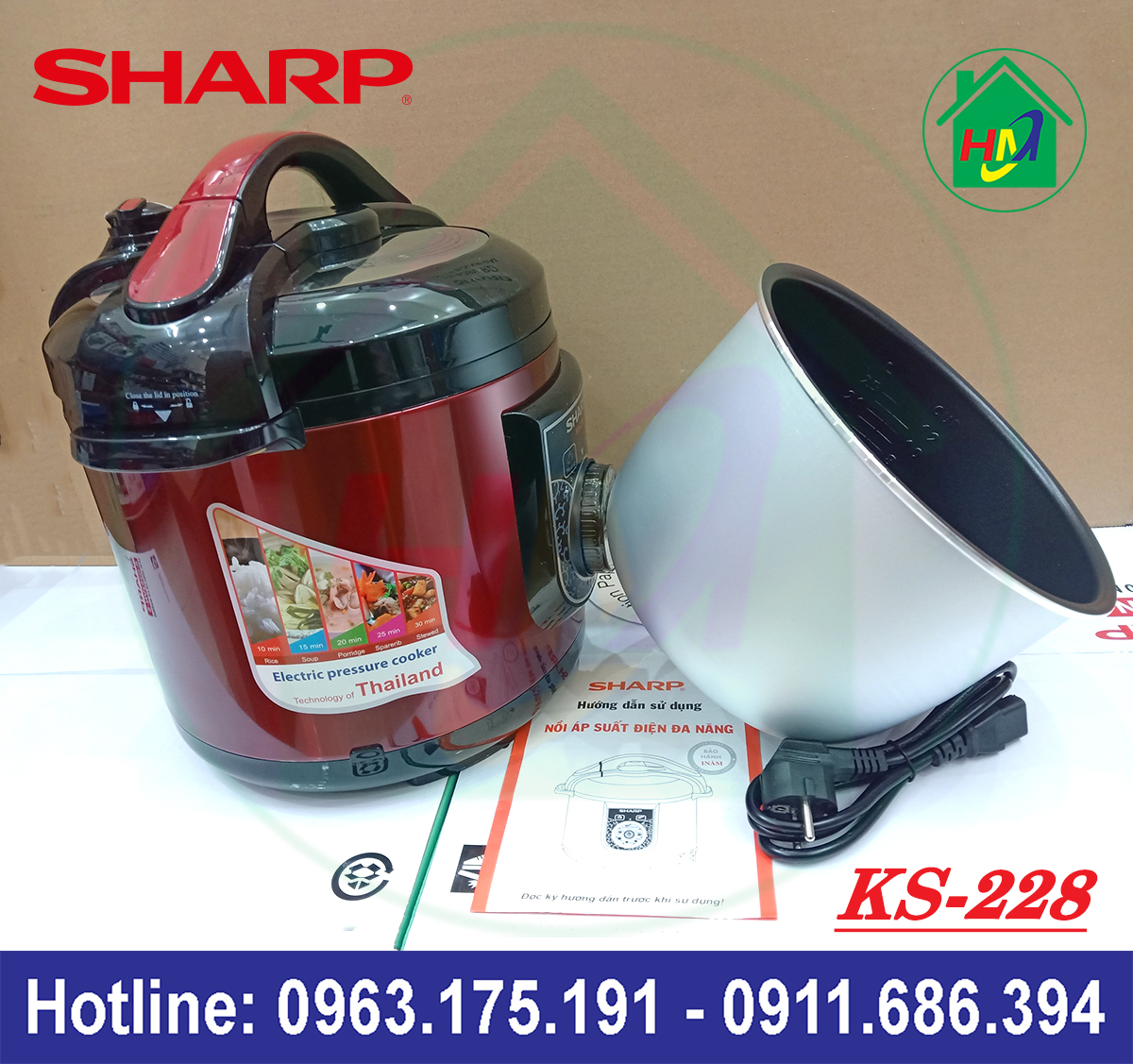 Nồi Áp Suất Đa Năng Sharp KS-228 Dung Tích 6L