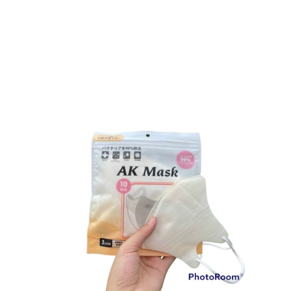 Set 10 Cái Khẩu Trang 5D AK Màu Trắng