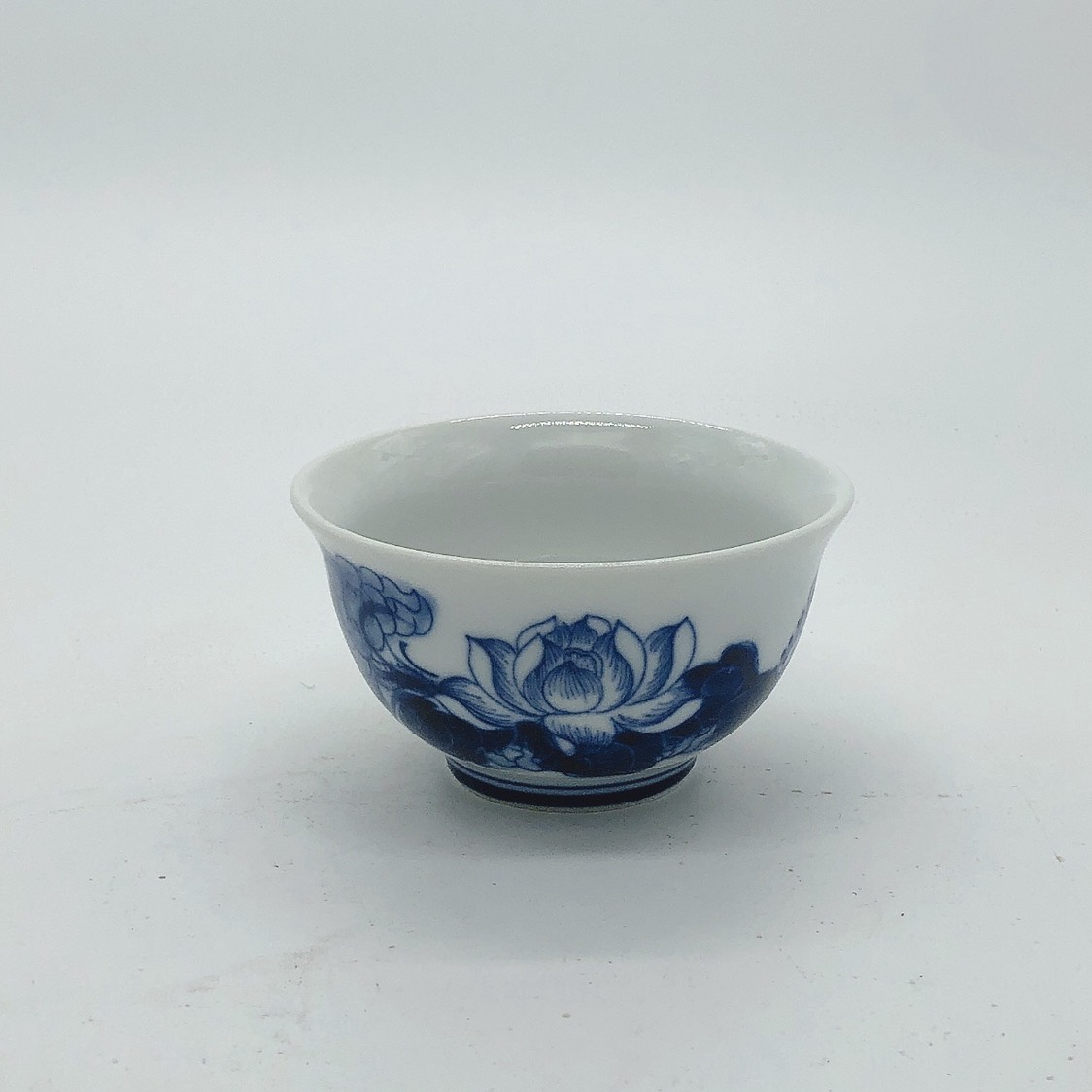 Blue Enamel Offering Bowl (Dragon and Phoenix/Lotus) - Worship Items