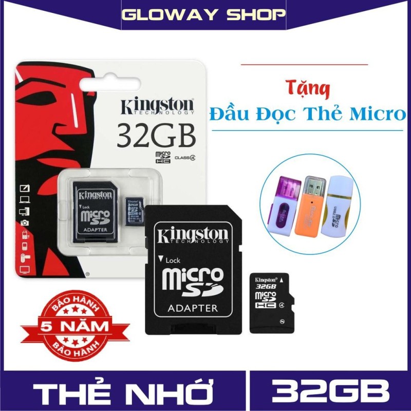 Thẻ nhớ 32GB Kingston MicroSD Class 10 (Kèm Adapter)!