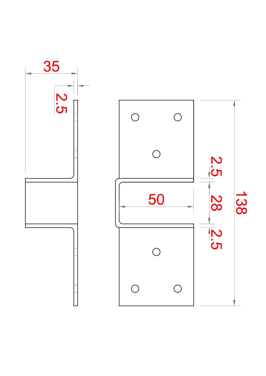 Pát U Liên kết thanh giưa giường 1 bộ (2 cái)