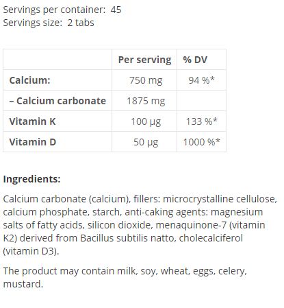 OSTROVIT VITAMIN D3+K2+CALCIUM 90 VIÊN