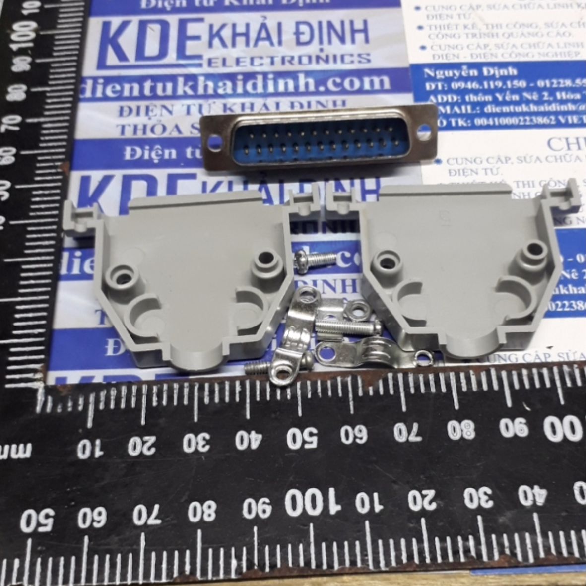 3 bộ đầu cổng db25 db-25 25 chân + vỏ nhựa đầu đực / cái kde4838