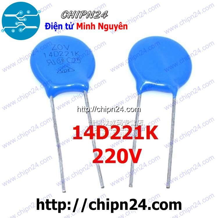 [5 con] (KG2) Tụ chống sét Varistor 14D221K 14D 220V