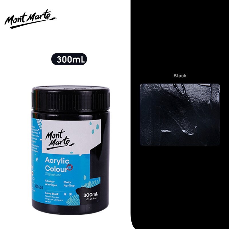 Màu Acrylic Mont Marte Đen, Trắng 300ml