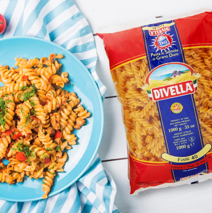 [HCM]Nui ống xoắn Fusilli 40 Divella - 500Gr