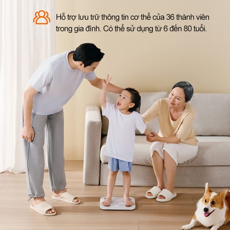 Cân Điện Tử Thông Minh Xiaomi Mijia S400 - MJTZC01YM, đo lượng mỡ và nhiều chỉ số khác của cơ thể, kếp nối app trên điện thoại