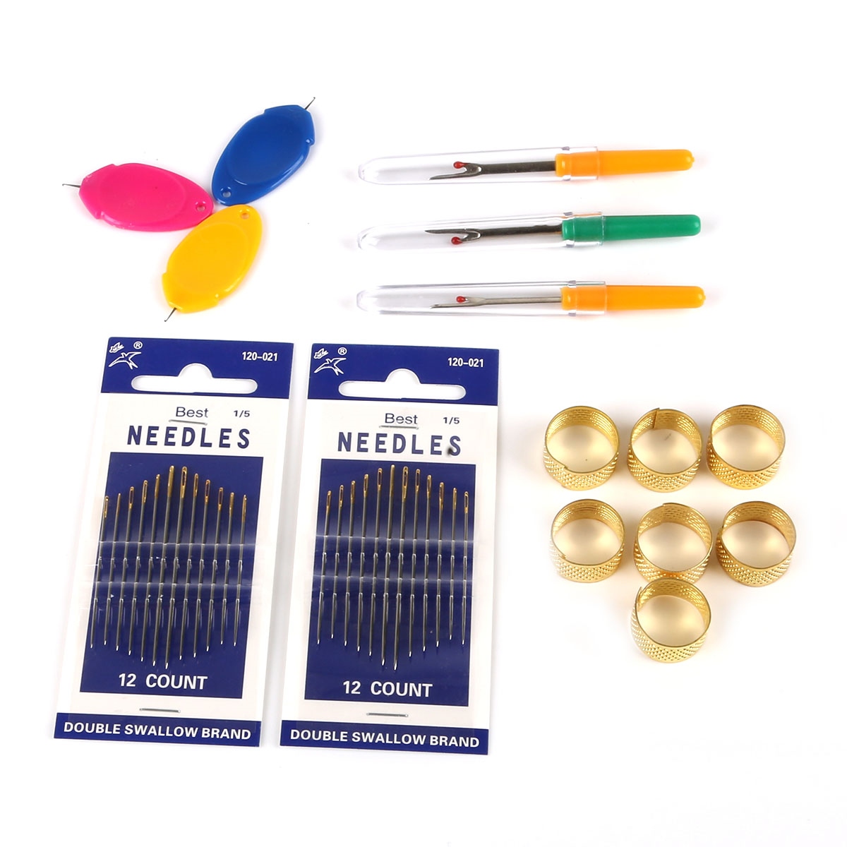 [hot] Threading Does Not Hurt Your Hands Necessary Threader Set Needle Thread Remover Thimble Accessories