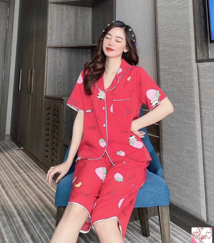 BỘ PIJAMA SIZE M - L - XL ( 38KG - 63KG ) LỤA THÁI LỬNG , QUẦN CÓ TÚI SÂU