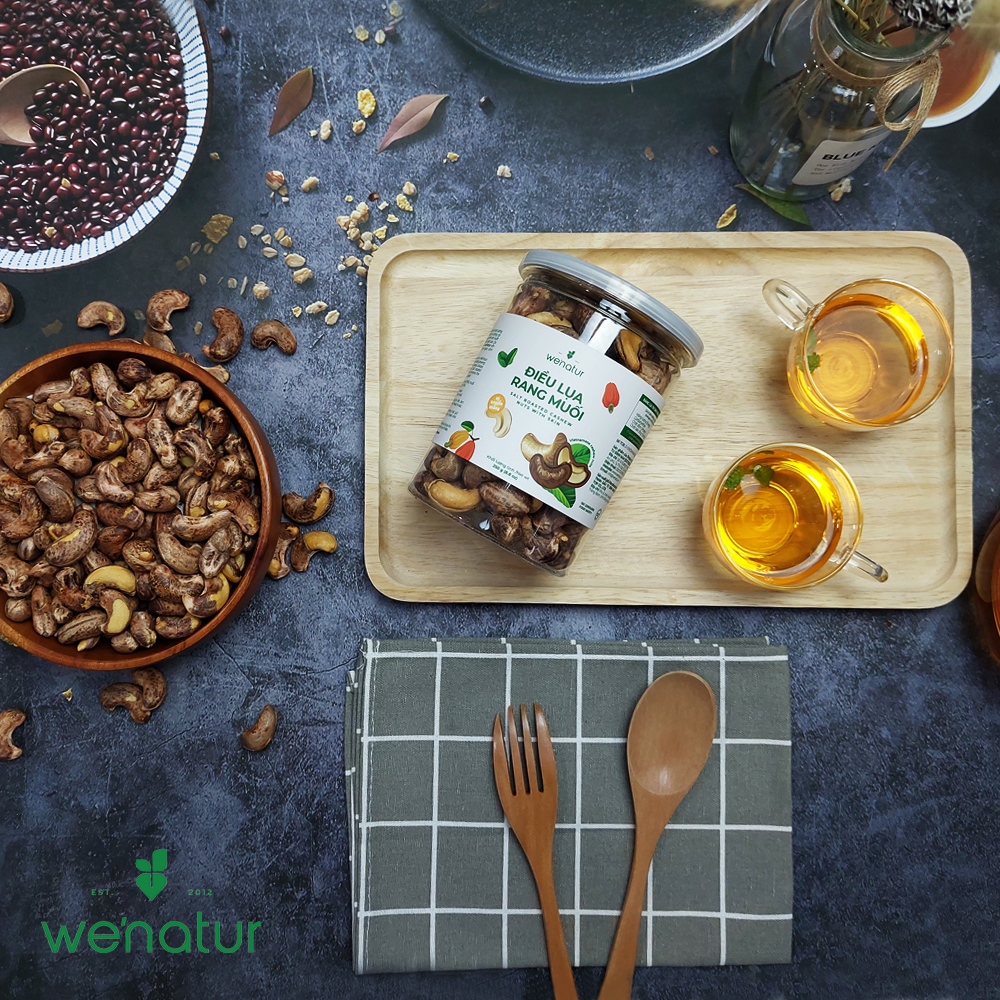 [Dinh Dưỡng Cao] Hạt Điều Lụa Rang Muối Nguyên Vỏ we'natur 250g
