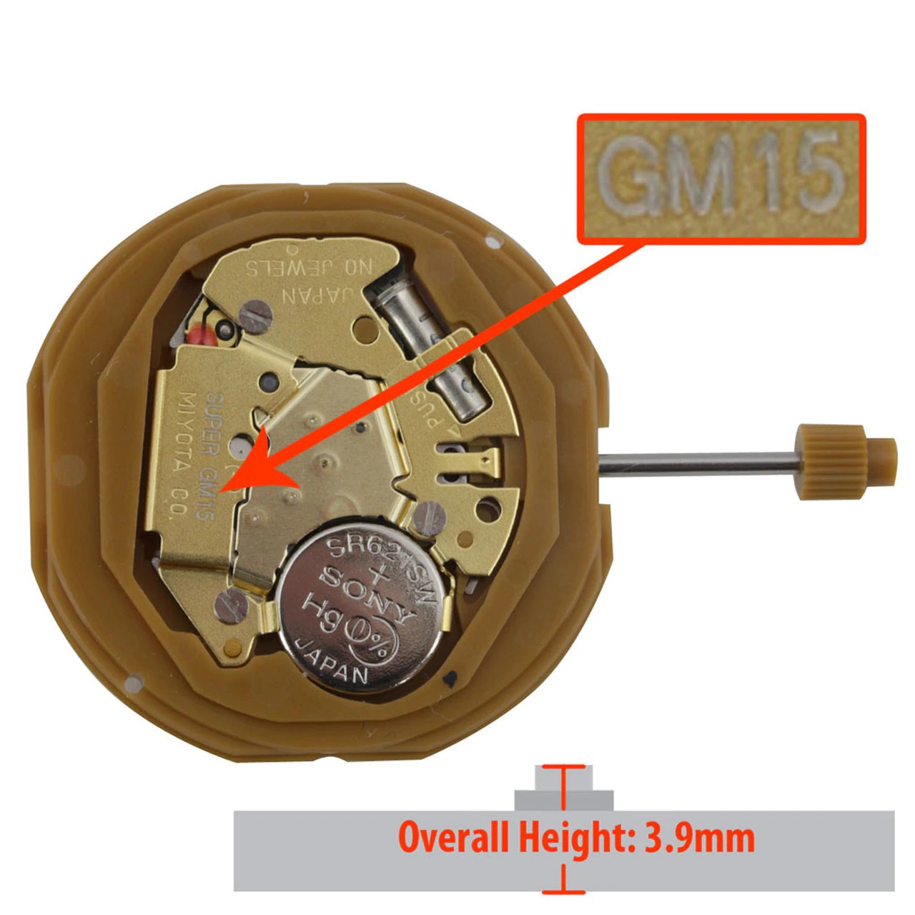 Máy đồng hồ miyota super gm15 lịch hướng 6h