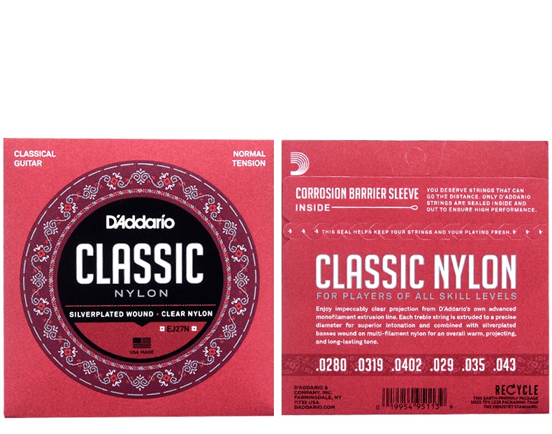 Dây Đàn Guitar Classic D'Addario EJ27N