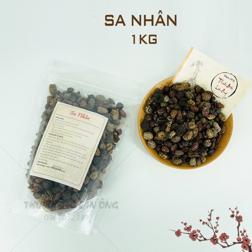 Sa nhân khô 1kg, hạt to, sạch, nguyên hạt, không lẫn tạp chất - Lãn Ông