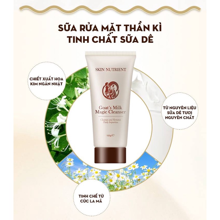 Sữa rửa mặt Skin Nutrient Goat’s Milk Magic Cleanser, Úc, 100gr.