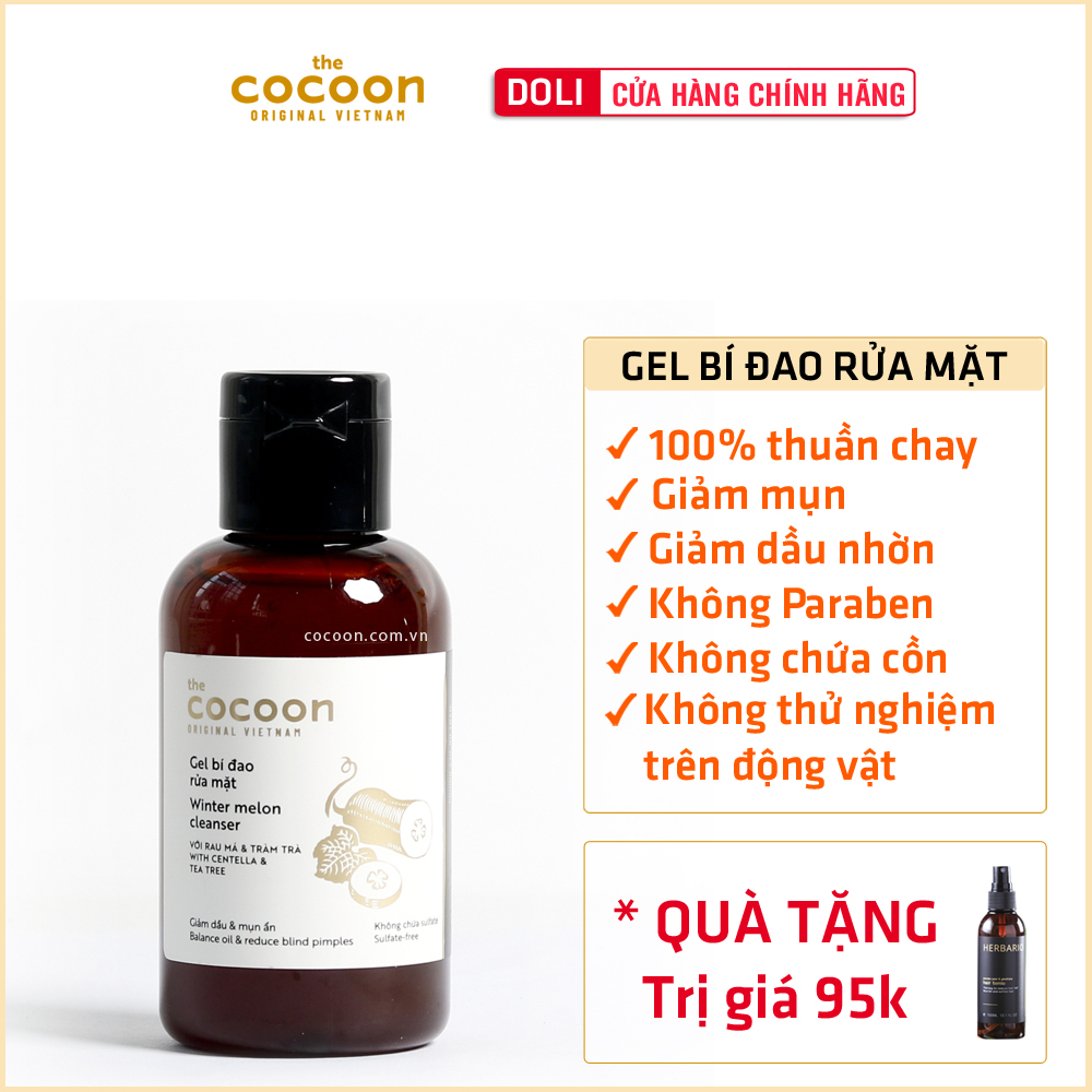 [HCM]Gel bí đao rửa mặt Cocoon (Winter melon cleanser) 140ml