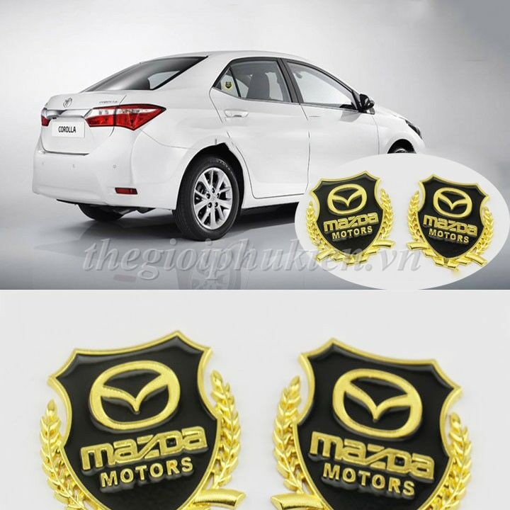 Bộ 2 Logo dạng Bông lúa theo xe Mazda