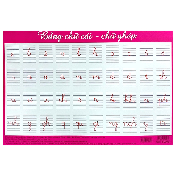 Fahasa - Bảng Chữ Cái - Chữ Ghép