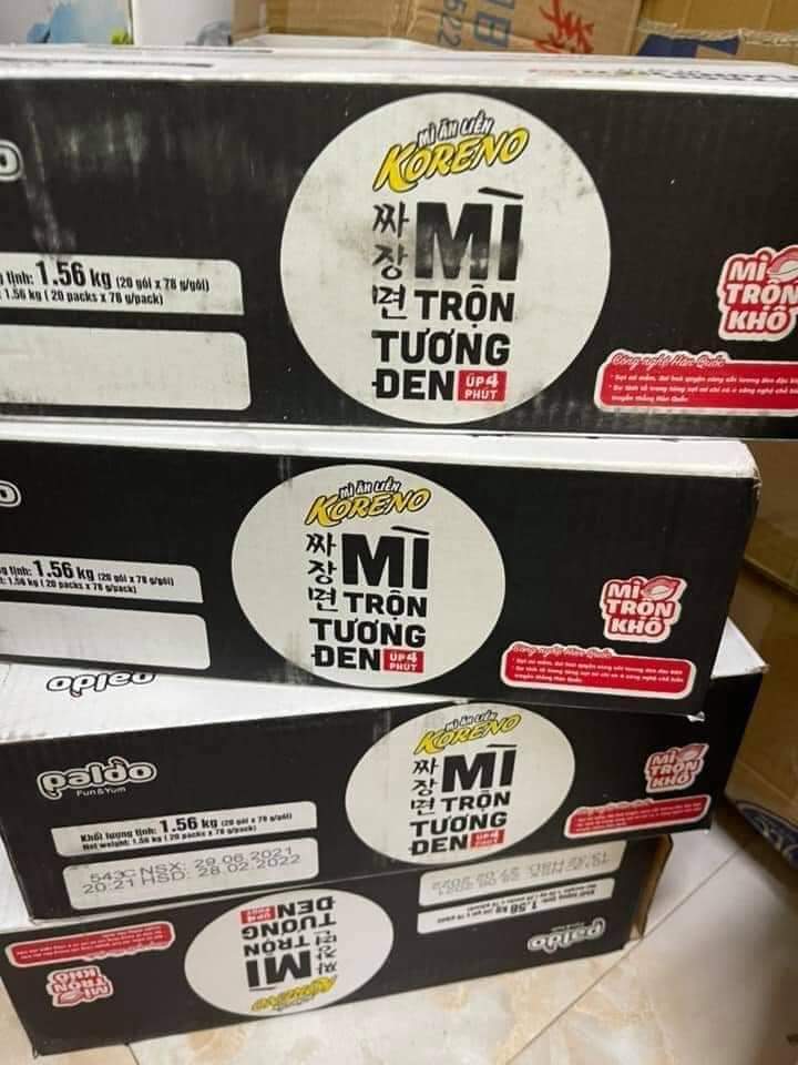 Mì trộn tương đen KORENO thùng 20 gói x 78g