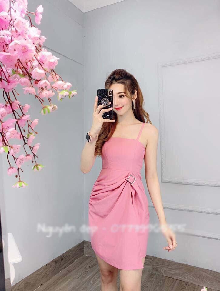 Đầm Nữ  Cup  Ngực  Lệch Chéo Thời Trang Kiểu Mới Sgr Đ43