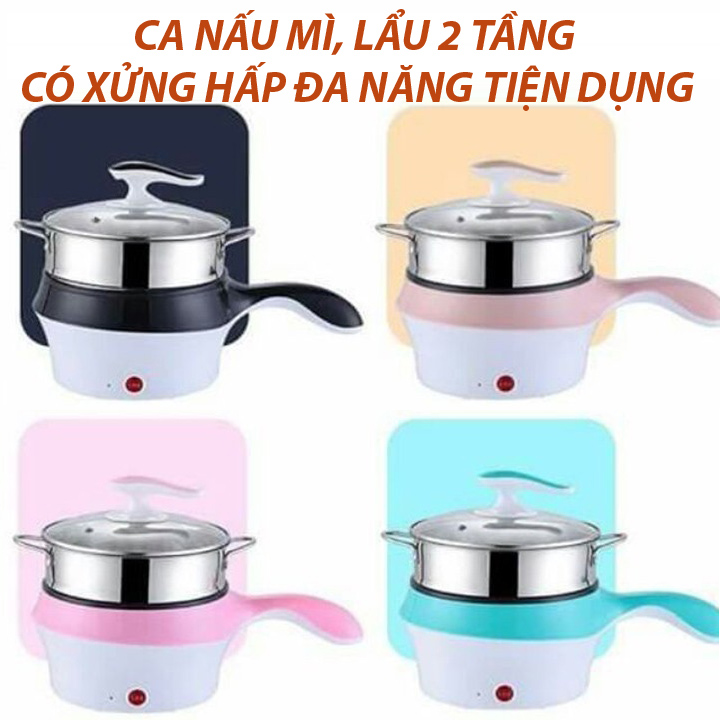 Ca nấu mì, nấu lẩu đa năng 2 tầng có tay cầm cao cấp - MULTI FUNCTION