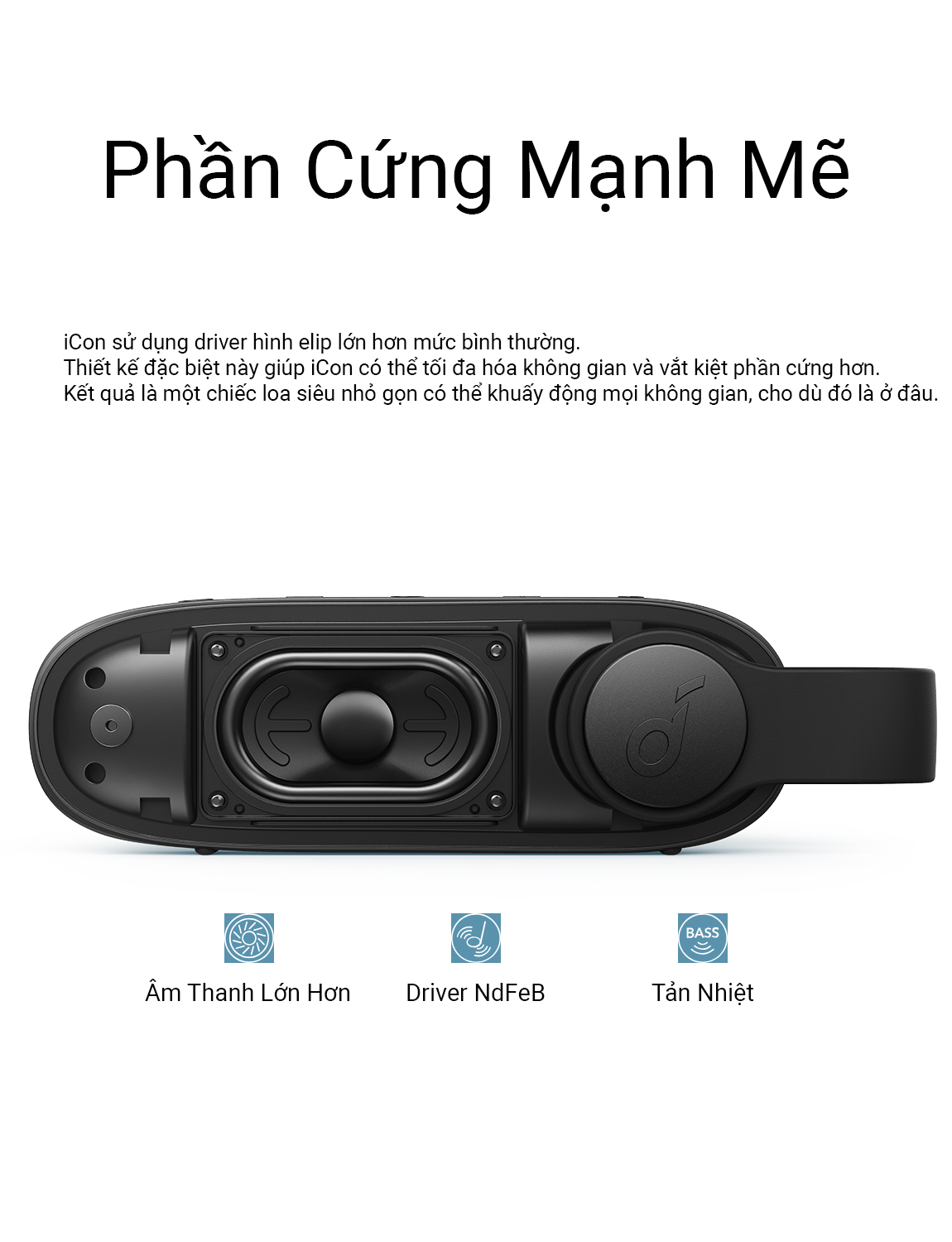 Soundcore Icon by Anker, Bluetooth Speaker, Waterproof Portable Speaker for Adventures in The City and The Wilderness, IP67 Water Resistance, 12-Hour Playtime, Built-in Mic