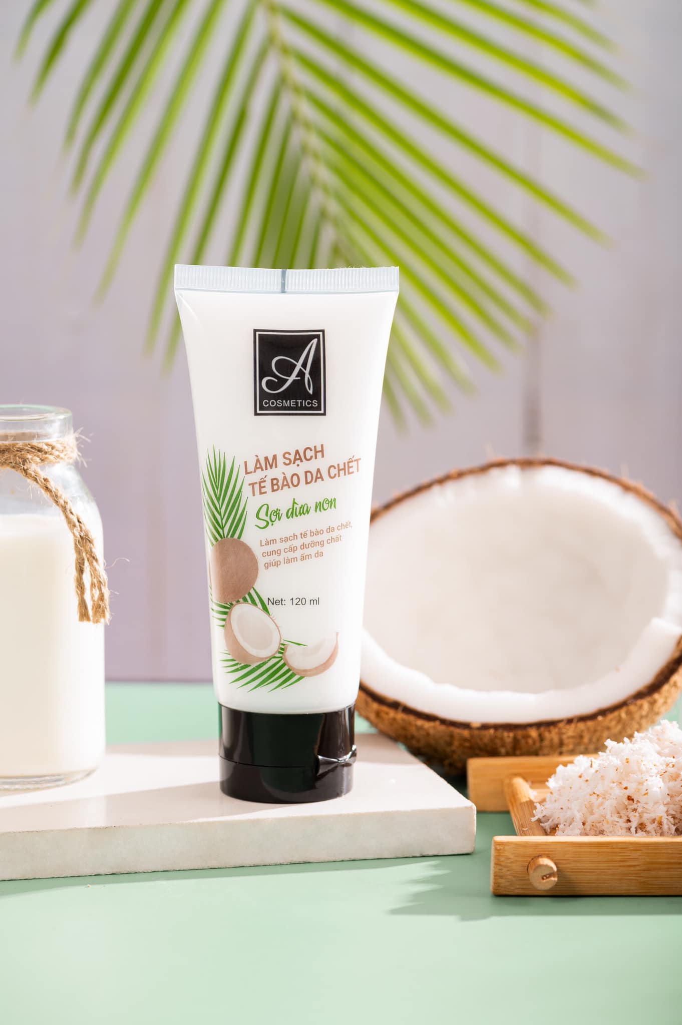 TẨY TẾ BÀO SỢI DỪA NON A COSMETICS MẪU MỚI 100ML