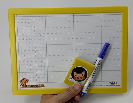 [HCM]Bảng học sinh 2 mặt kèm bút và xóa