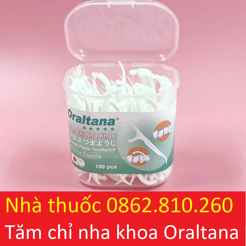Tăm chỉ nha khoa oraltana tăm kẽ răng oral tana, xỉa răng, chăm sóc răng lợi hộp 100 que. anthaomoc